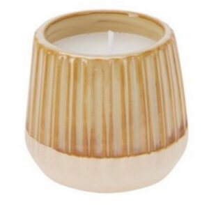 VASO PORCELLANA CON CANDELA 7X6 CM giallo (Cod. 41116-02)