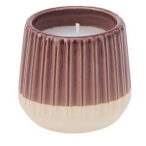 VASO PORCELLANA CON CANDELA 7X6 CM malva (Cod. 41116-03)