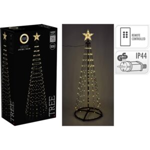 ALBERO BASE NERA CON 370 LED 210 CM  (Cod. 41119-01)