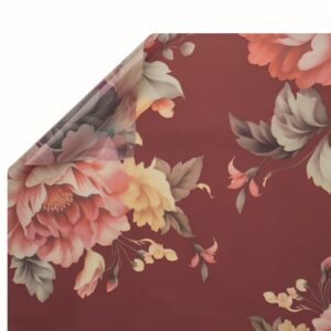 BOBINA AUTUMN GARDEN CON STAMPA 1X25MT 35MY bordeaux (Cod. 41100-03)