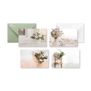 BIGLIETTI + BUSTE 100 PZ SOGGETTI MISTI 11X7 CM bouquet-colorati-365 (Cod. 23969-68)