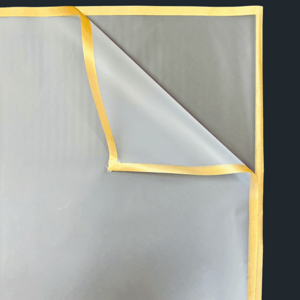 12 PZ. FOGLI MAT. SQUARE 50MY 58X58 CM  neutro---oro (Cod. 41069-01)