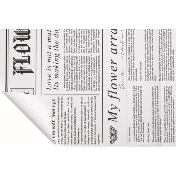 12 PZ. FOGLI FLOWER JOURNAL 60MY 58X58 CM  bianco (Cod. 41068-01)