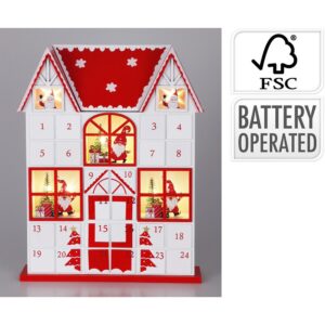 CALENDARIO AVVENTO CON LED 37 CM  (Cod. 41126-01)