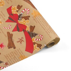 BOBINA B&P CARTA CANNELLA 60GR H100 CM X 25 MT naturale-rosso (Cod. 41289-01)