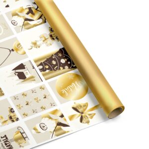 BOBINA B&P SUPER XMAS PROFUMATA 60MY  H100 CM X 25 MT oro-bianco-aroma-miele (Cod. 41287-01)