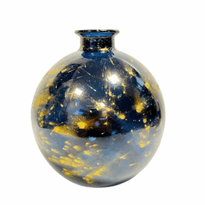 BOTTIGLIA "FERRO" IN VETRO RECICLATO H25 D20 CM blu-scuro (Cod. 35851-01)