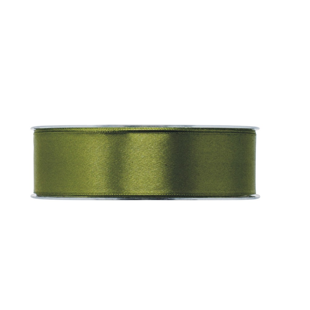 NASTRO DOPPIO RASO ECONOMICO MM25 X 50MT  verde-muschio-32 (Cod. 39339-32)