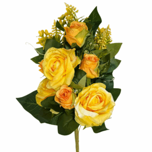 FRONTALE ROSE X12 48 CM giallo (Cod. 41465-03)