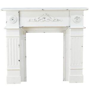 CAMINETTO LEGNO 100X19X90 CM VB. bianco (Cod. 41433-02)