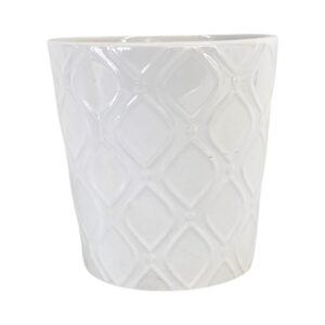MIRATRADE CASPO CERAMICA MATELASSE D16,5 CM bianco (Cod. 41760-01)