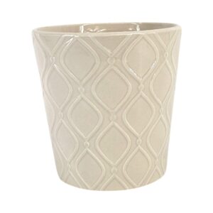 MIRATRADE CASPO CERAMICA MATELASSE D16,5 CM crema (Cod. 41760-02)