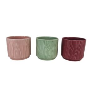 MIRATRADE SET 6 PZ. CASPO CERAMICA XILEMA D14 H12 CM colori-assortiti (Cod. 41763-01)