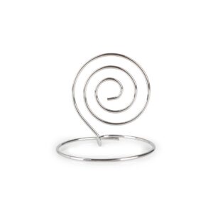 SET 24 PZ. SEGNAPOSTO METALLO SPIRALE D5 H5 CM argento (Cod. 41534-01)