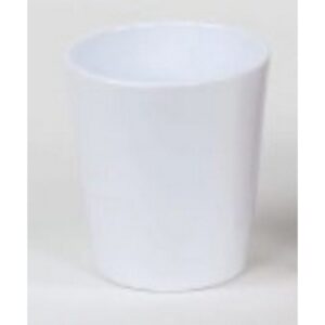 S/6 PZ. PORTAVASO TONDO LUCIDO CERAMICA PER VASO D12 bianco (Cod. 41491-01)