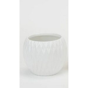 S/6 PZ. PORTAVASO CERAMICA LUCIDO VASO ORCHIDEA D16,5 CM bianco (Cod. 41668-01)