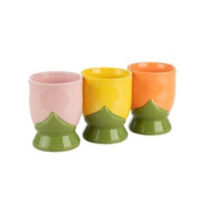 SET 3 PZ. VASO TULIPANO TONDO D7 H9,5 CM  (Cod. 41632-01)