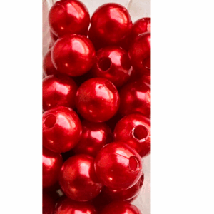BOX 144 PZ. PERLE ORNAMENTALI MM8 rosso (Cod. 1544-03)