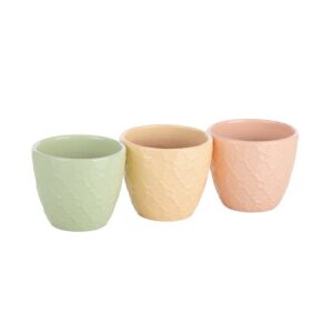 SET 12 PZ. CASPO' TERRACOTTA GRECHE D7 H6 CM colori-pastello (Cod. 41633-01)