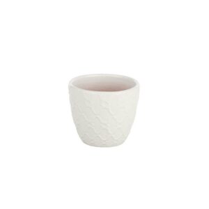 SET 12 PZ. CASPO' TERRACOTTA GRECHE D7 H6 CM bianco (Cod. 41633-02)