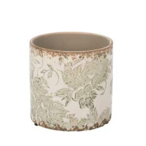 CASPO' CERAMICA CRACKLE D14 H13,5 CM foglie (Cod. 41634-01)