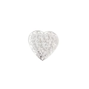 SET 65 PZ. CUORE CON MOTIVI D4,5 CM bianco (Cod. 41542-01)