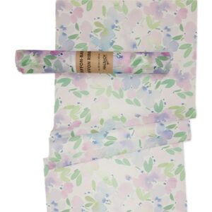 RUNNER CHIFFON FIORI EFFETTO ACQUARELLO CM28 X 3 MT lavanda-103 (Cod. 41604-01)