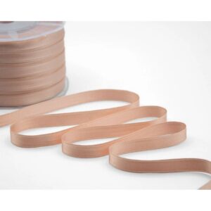 NASTRO DOPPIO RASO ALTA QUALITA' MM.10 MT.100 salmone-25 (Cod. 1050-51)