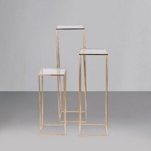 VB. S/3 ALZATE QUADRE DA D24 H60 A D28 H100 oro-rosa (Cod. 41640-01)