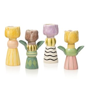 SET 4 VASI TULIPANO 12,6X8,3 H20 CM  (Cod. 41751-01)