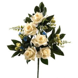 MAZZO FRONTALE ROSE E CARDO X10  crema (Cod. 41704-04)