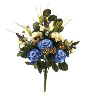MAZZO FRONTALE ROSE, ORTENSIA, ORNITOGALLO X14 blu (Cod. 41705-01)