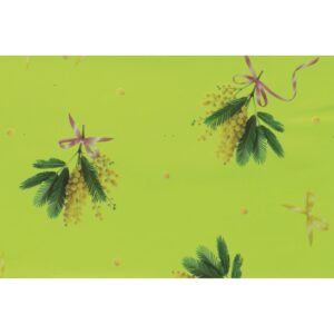100 SPEZZONI STAMPATI CHANELLE MIMOSA 35MY 25X50 CM verde-pisello (Cod. 41609-02)