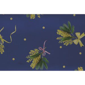 100 SPEZZONI STAMPATI CHANELLE MIMOSA 35MY 20X40 CM blu (Cod. 41608-02)