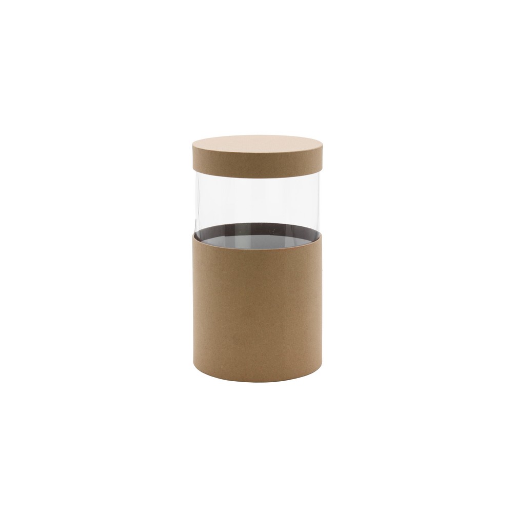 SET 3 PZ. CILINDRO AVANA CON FINESTRA D7 H16 CM naturale (Cod. 41498-01)