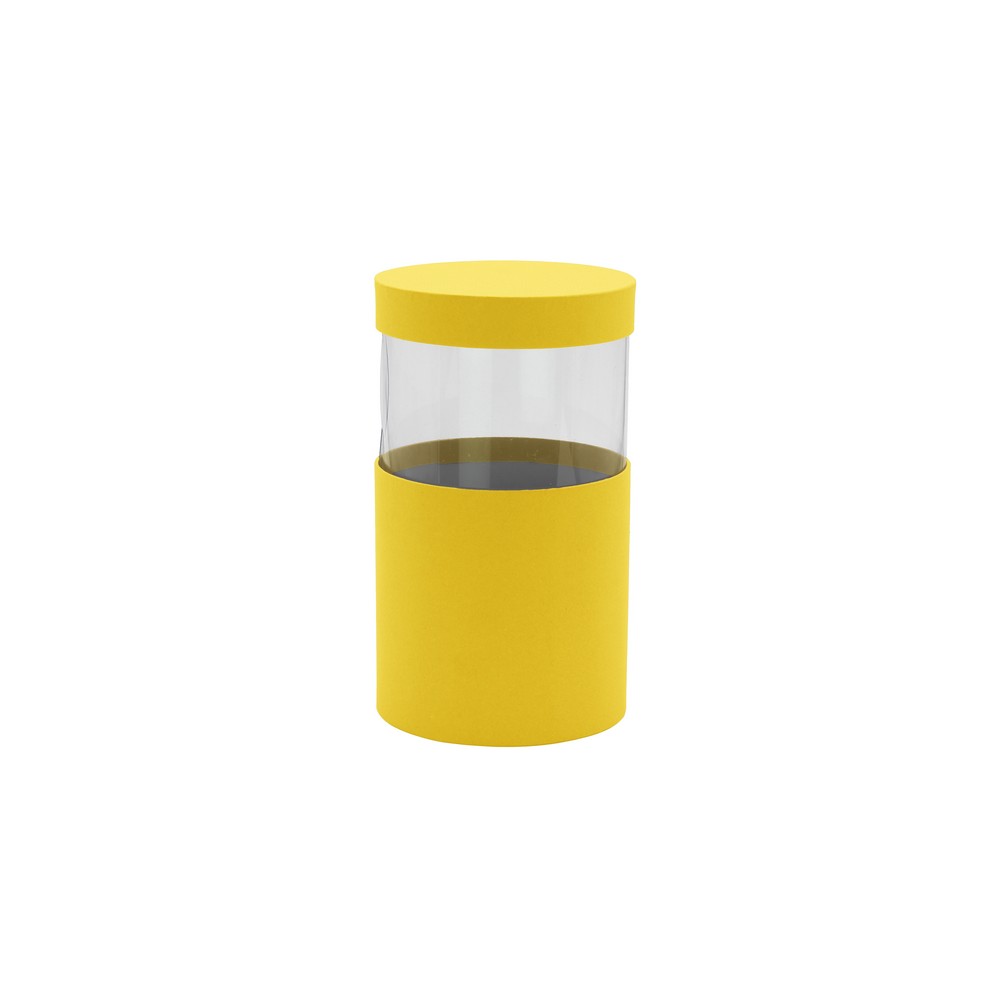 BOX 3 PZ. CILINDRO AVANA CON FINESTRA D7 H16 CM giallo (Cod. 41498-06)