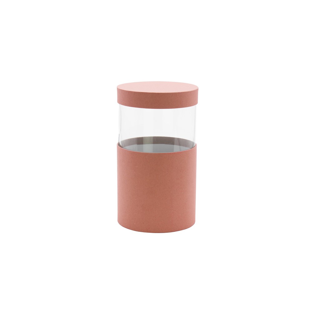 SET 3 PZ. CILINDRO AVANA CON FINESTRA D7 H16 CM cipria (Cod. 41498-02)