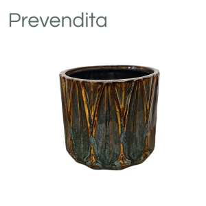 MIRATRADE VASO DECO GOCCIE D17,5 H16 CM verde-marrone (Cod. 42074-01)