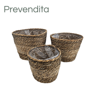 MIRATRADE SET 3 CESTI D20 H16-D17 H14-D13 H12 naturale (Cod. 42094-01)