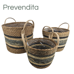 MIRATRADE SET 3 CESTI D25 H21-D23 H19-D20 H15 CM blu (Cod. 42105-01)