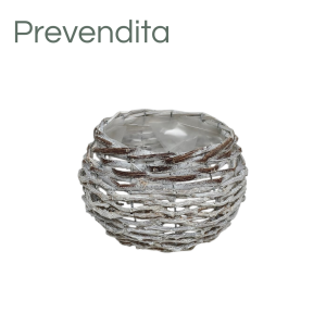 MIRATRADE CESTO TONDO D16 H13 CM marrone-sbiancato (Cod. 42083-01)