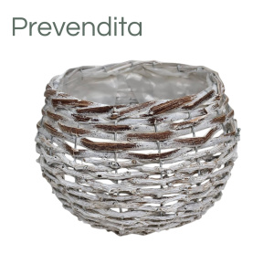 MIRATRADE CESTO TONDO D19 H15 CM marrone-sbiancato (Cod. 42084-01)