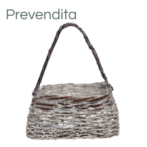 MIRATRADE CESTO BORSA 29X15 H17 CM marrone-sbiancato (Cod. 42087-01)