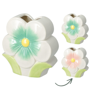 VASO PORCELLANA FIORE H19 CM rosa (Cod. 41963-02)