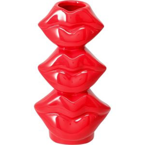 VASO CERAMICA LABBRA 12X21 CM rosso (Cod. 41968-01)