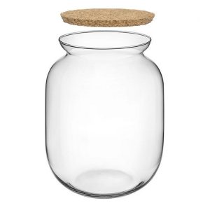 VASO VETRO CON TAPPO SUGHERO H32 D24  (Cod. 41856-01)