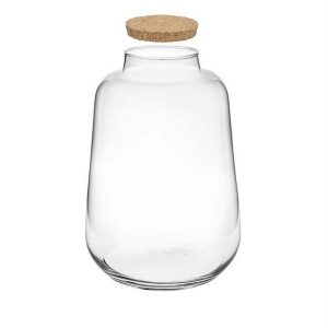 VASO VETRO CON TAPPO SUGHERO H25 D17  (Cod. 41855-01)