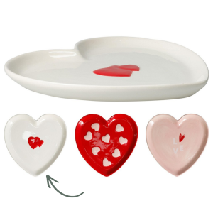 PIATTO CUORE PORCELLANA D20 CM bianco (Cod. 41973-01)