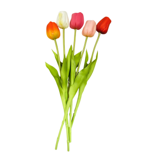 SET 24 PZ. TULIPANO REAL TOUCH  45 CM 6-colori-assortiti (Cod. 41830-01)