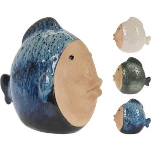 SET 3 PZ. PESCE PORCELLANA 20X11X19 CM colori-assortiti (Cod. 41979-01)